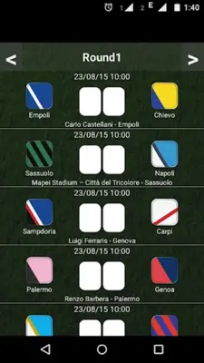 Table Italian League 19/20 android App screenshot 3